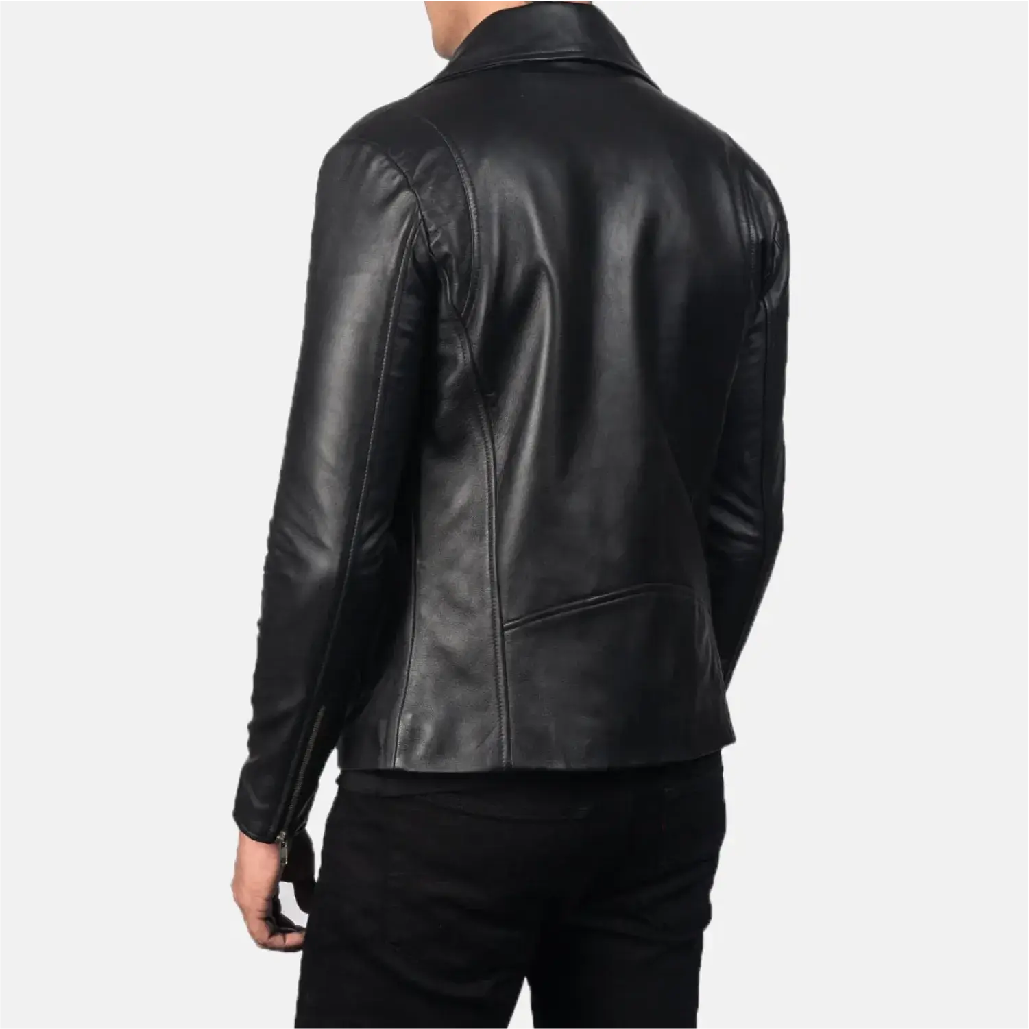 Classic Black Leather Biker Jacket